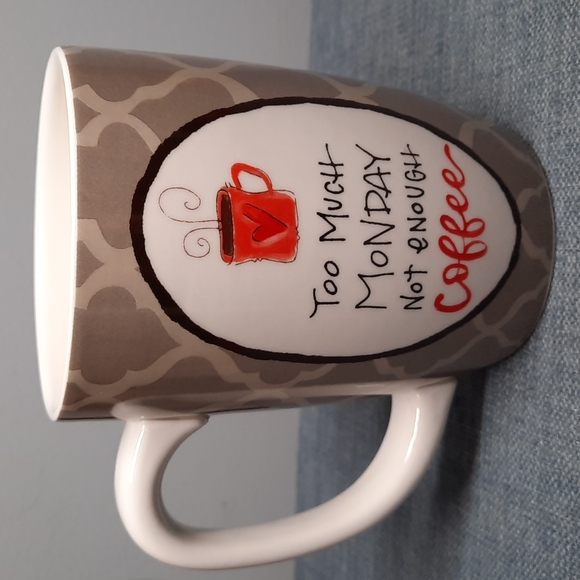 Coffee Tea Cup Mug Too Much Monday Not Enough Coffee Funny Co-worker Boss Gift - Picture 3 of 7